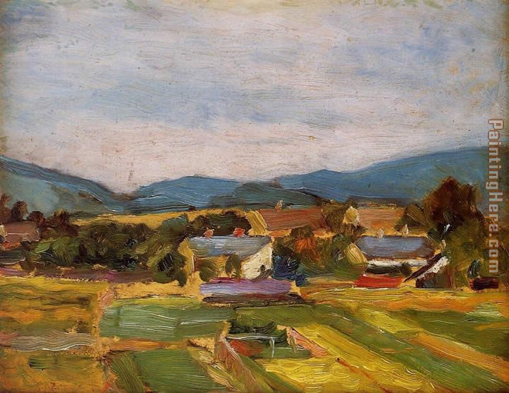 Landscape in Lower Austria painting - Egon Schiele Landscape in Lower Austria art painting